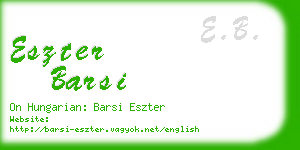 eszter barsi business card